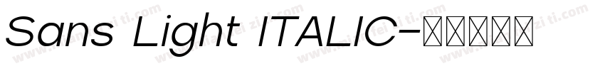 Sans Light ITALIC字体转换